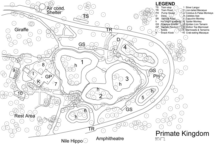 &lsquo;Primate Kingdom&rsquo; site plan